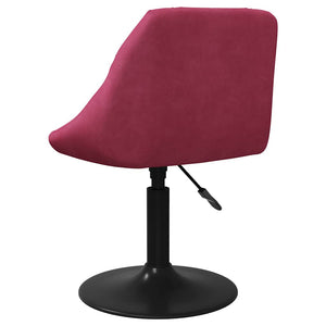 vidaXL Dining Chairs 6 pcs Swivel Wine Red Velvet