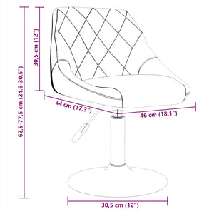 vidaXL Dining Chairs 6 pcs Swivel Wine Red Velvet
