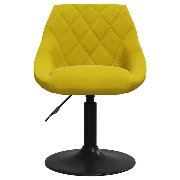 vidaXL Dining Chairs 6 pcs Swivel Mustard Yellow Velvet