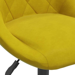 vidaXL Dining Chairs 6 pcs Swivel Mustard Yellow Velvet