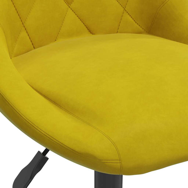 vidaXL Dining Chairs 6 pcs Swivel Mustard Yellow Velvet