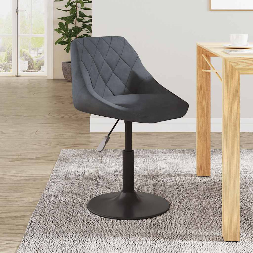 vidaXL Dining Chair Dark Gray Velvet