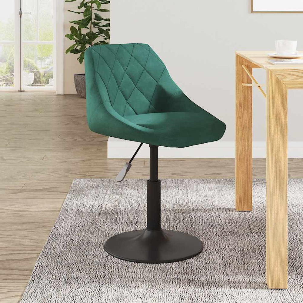 vidaXL Dining Chair Dark Green Velvet
