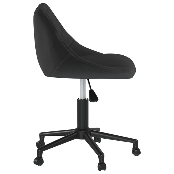 vidaXL Dining Chairs 4 pcs Swivel Black Velvet