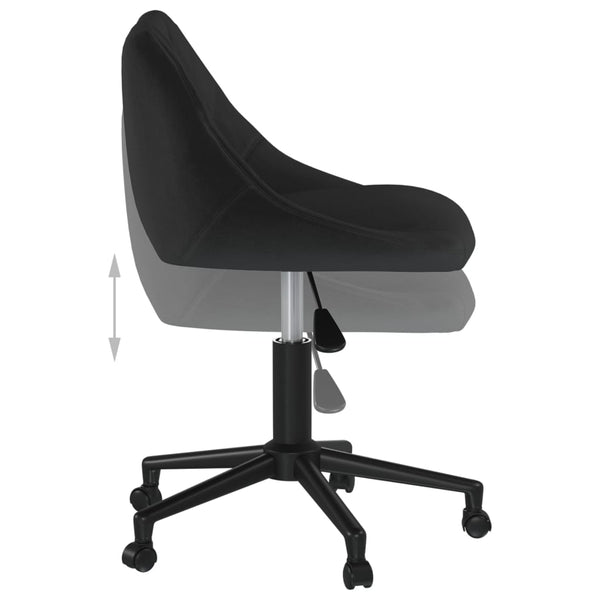vidaXL Dining Chairs 4 pcs Swivel Black Velvet