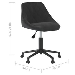 vidaXL Dining Chairs 4 pcs Swivel Black Velvet