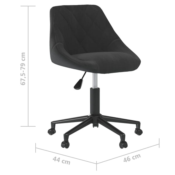 vidaXL Dining Chairs 4 pcs Swivel Black Velvet