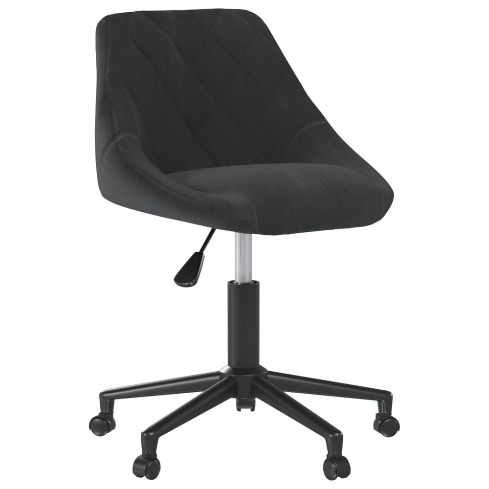 vidaXL Swivel Dining Chair Black Velvet