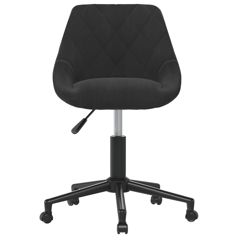 vidaXL Swivel Dining Chair Black Velvet