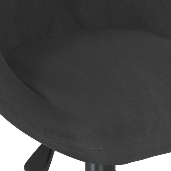 vidaXL Swivel Dining Chair Black Velvet