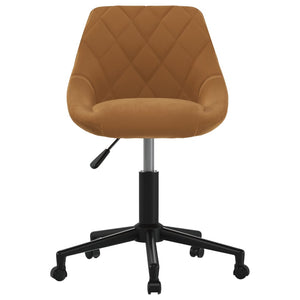 vidaXL Swivel Dining Chair Brown Velvet