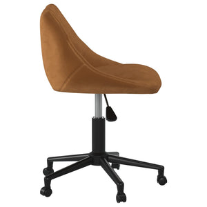 vidaXL Swivel Dining Chair Brown Velvet