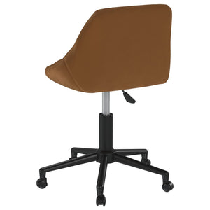 vidaXL Swivel Dining Chair Brown Velvet