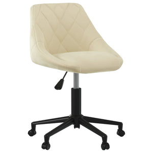 vidaXL Dining Chair Swivel Cream Velvet