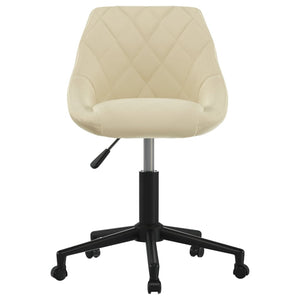 vidaXL Dining Chair Swivel Cream Velvet