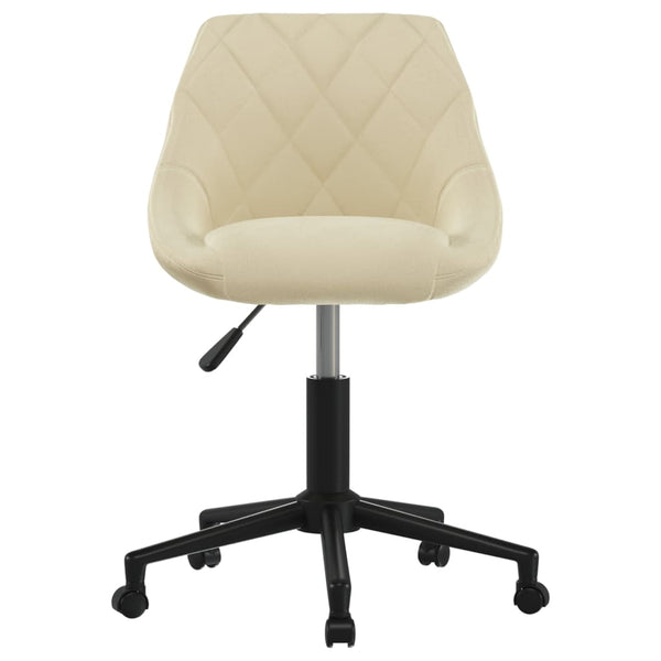 vidaXL Dining Chair Swivel Cream Velvet