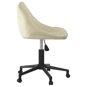 vidaXL Dining Chair Swivel Cream Velvet