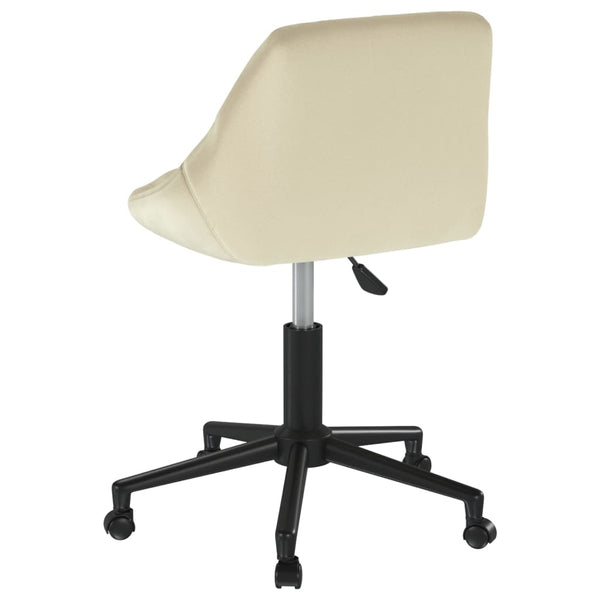vidaXL Dining Chair Swivel Cream Velvet