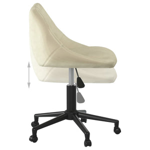 vidaXL Dining Chair Swivel Cream Velvet
