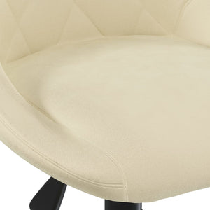 vidaXL Dining Chair Swivel Cream Velvet