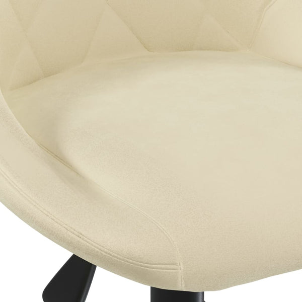vidaXL Dining Chair Swivel Cream Velvet