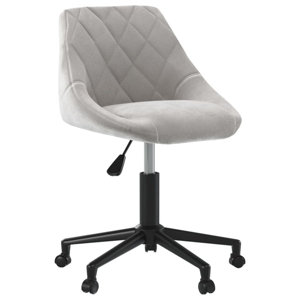 vidaXL Swivel Dining Chair Light Grey Velvet