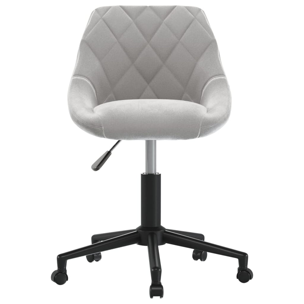 vidaXL Swivel Dining Chair Light Grey Velvet
