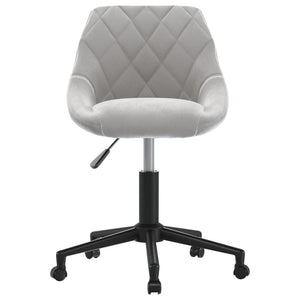 vidaXL Swivel Dining Chair Light Grey Velvet