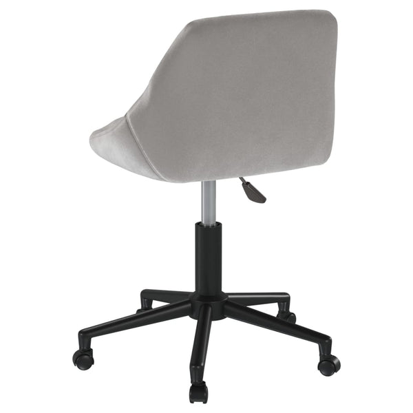 vidaXL Swivel Dining Chair Light Grey Velvet