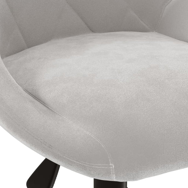 vidaXL Swivel Dining Chair Light Grey Velvet