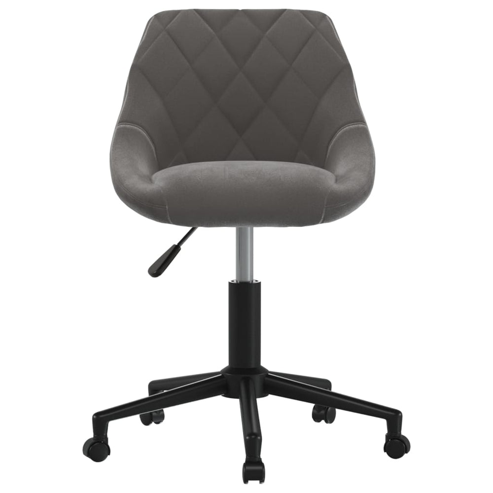 vidaXL Swivel Dining Chair Dark Grey Velvet