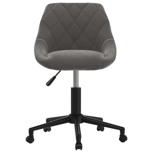 vidaXL Swivel Dining Chair Dark Grey Velvet