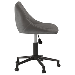 vidaXL Swivel Dining Chair Dark Grey Velvet