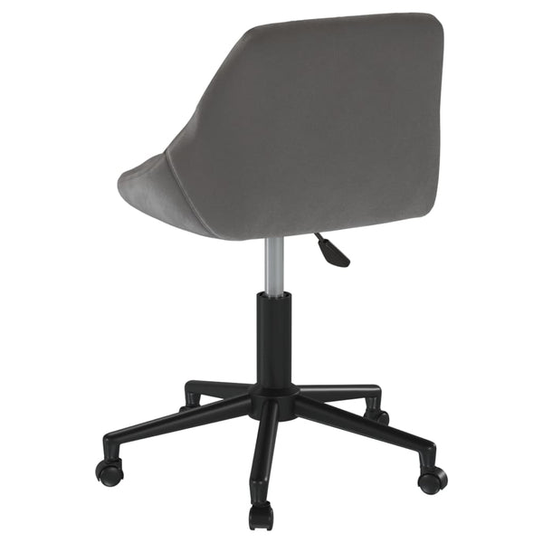 vidaXL Swivel Dining Chair Dark Grey Velvet