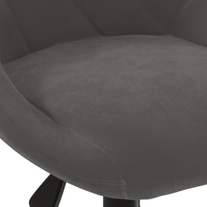 vidaXL Swivel Dining Chair Dark Grey Velvet