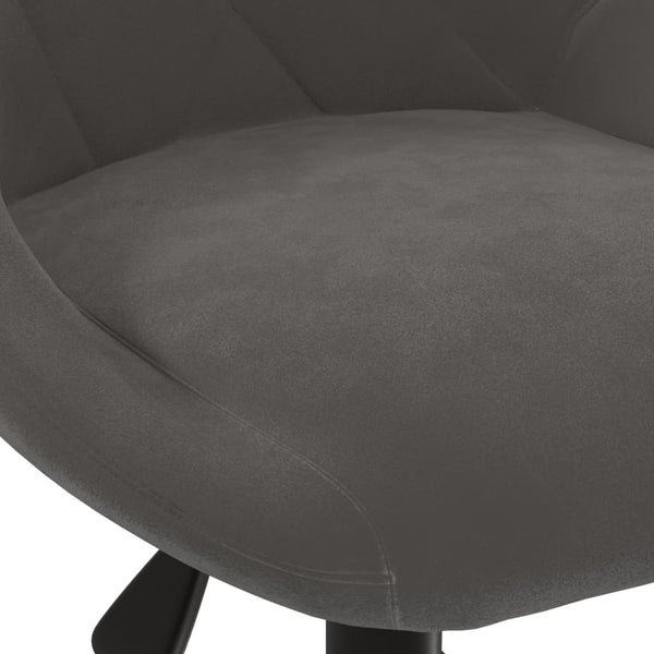 vidaXL Swivel Dining Chair Dark Grey Velvet