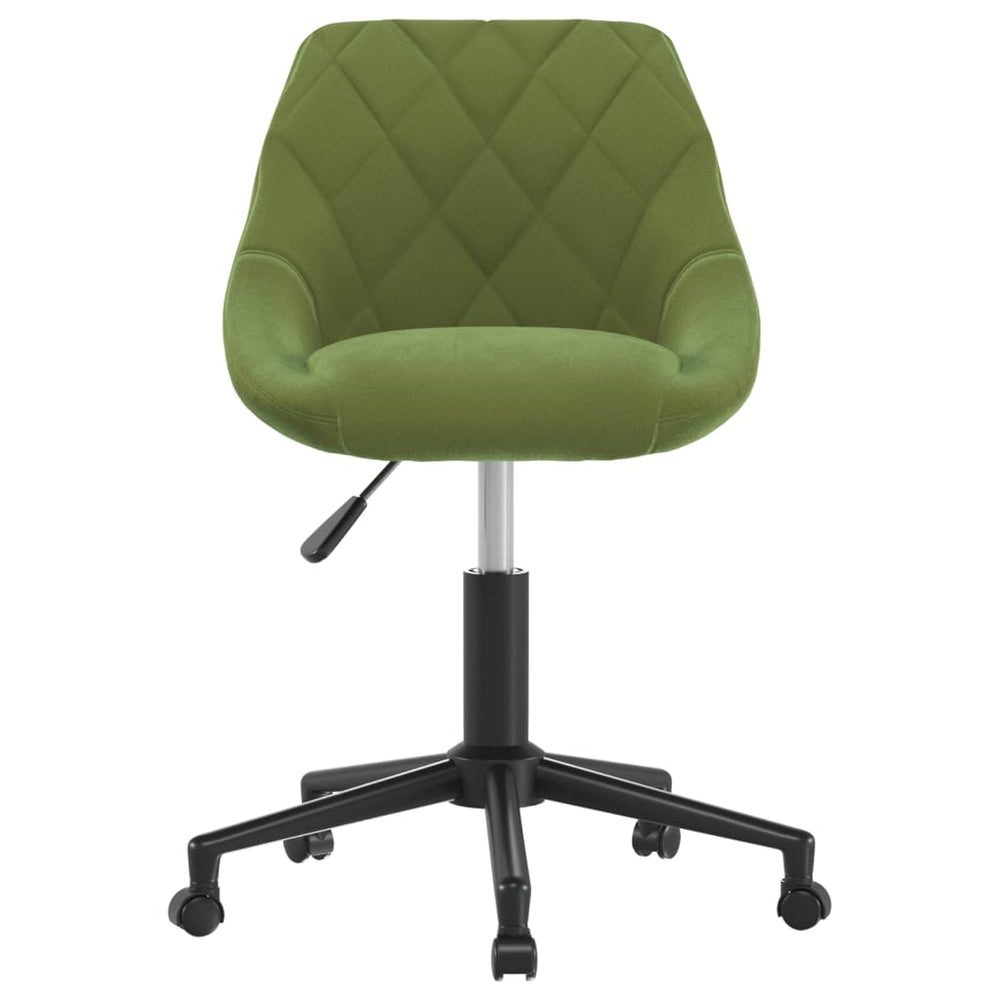 vidaXL Swivel Dining Chair Light Green Velvet
