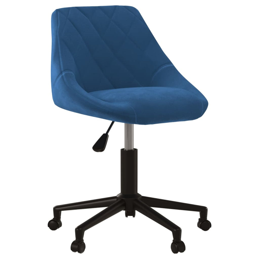 vidaXL Swivel Dining Chair Blue Velvet