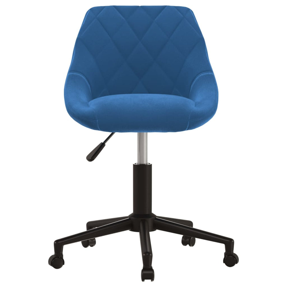vidaXL Swivel Dining Chair Blue Velvet