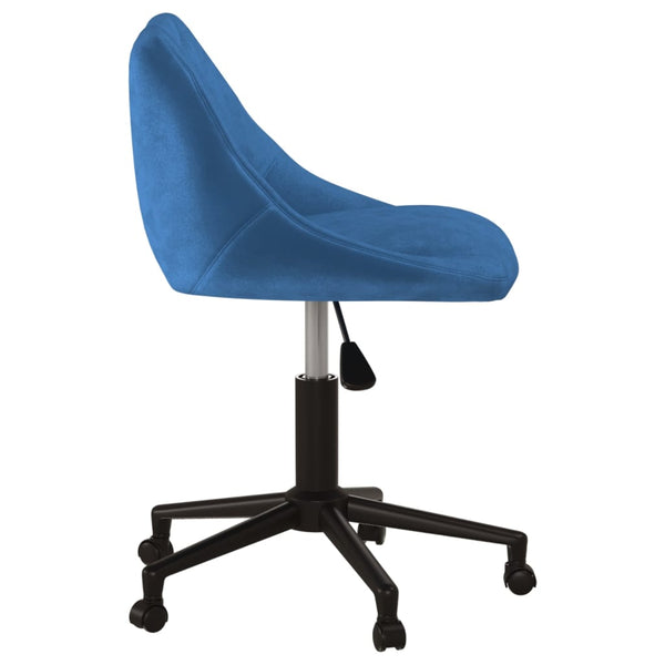 vidaXL Swivel Dining Chair Blue Velvet