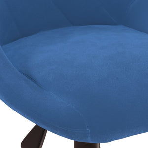 vidaXL Swivel Dining Chair Blue Velvet