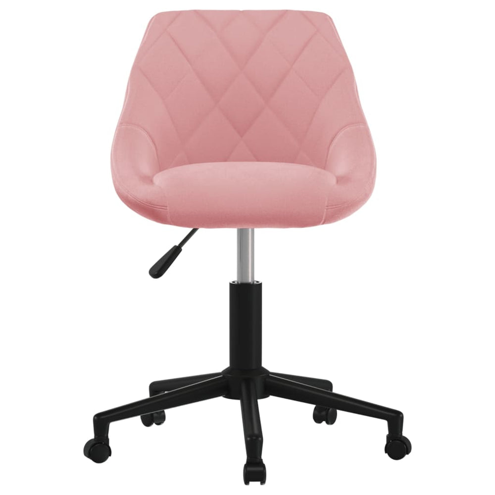 vidaXL Swivel Dining Chair Pink Velvet