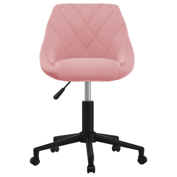 vidaXL Swivel Dining Chair Pink Velvet