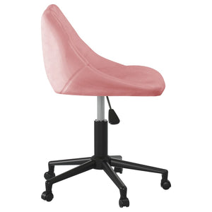 vidaXL Swivel Dining Chair Pink Velvet