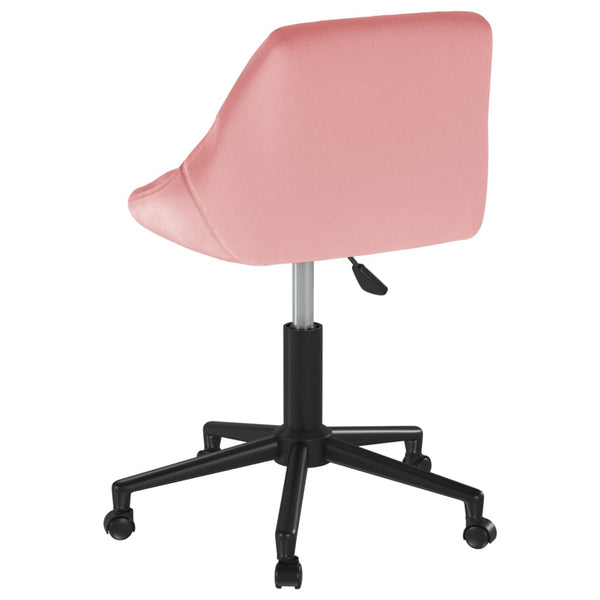 vidaXL Swivel Dining Chair Pink Velvet