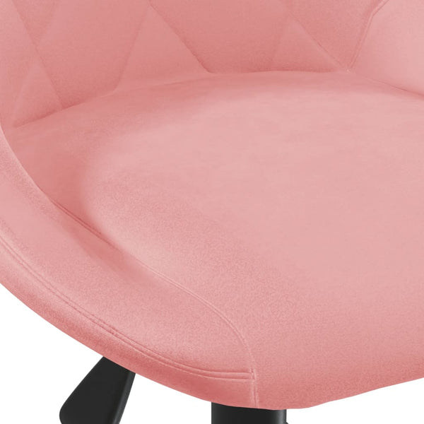 vidaXL Swivel Dining Chair Pink Velvet