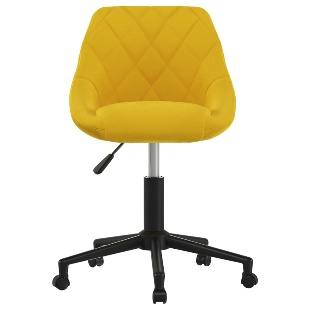 vidaXL Swivel Dining Chair Mustard Yellow Velvet