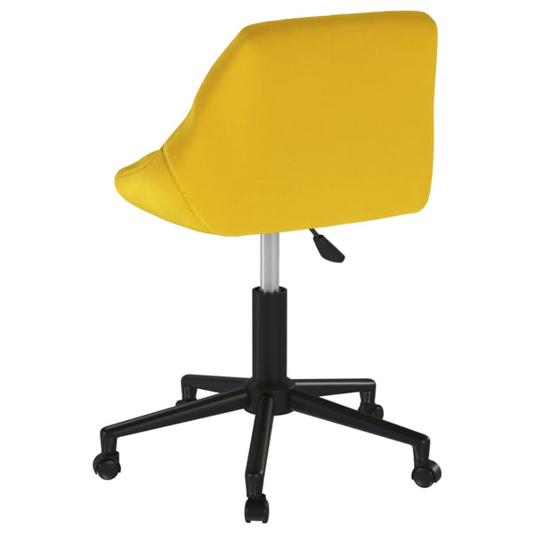 vidaXL Swivel Dining Chair Mustard Yellow Velvet