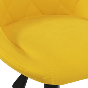 vidaXL Swivel Dining Chair Mustard Yellow Velvet