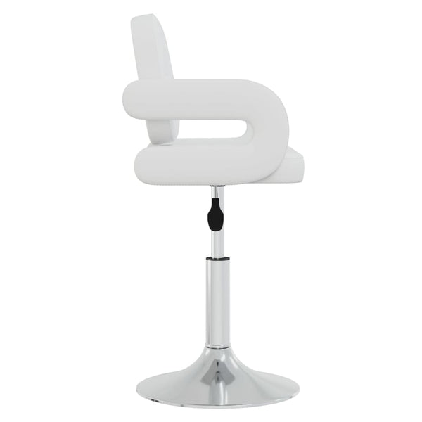 vidaXL Dining Chairs 4 pcs. Swivel White Faux Leather